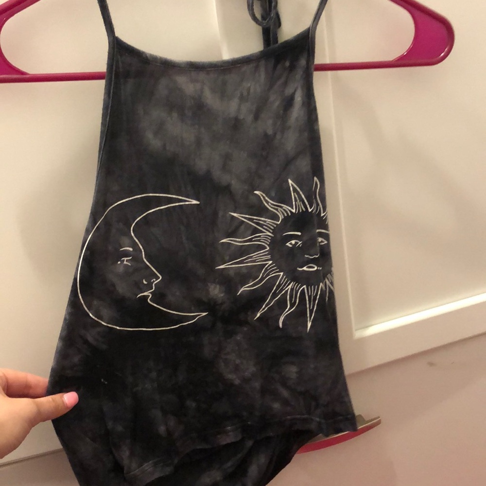 sun and moon halter top